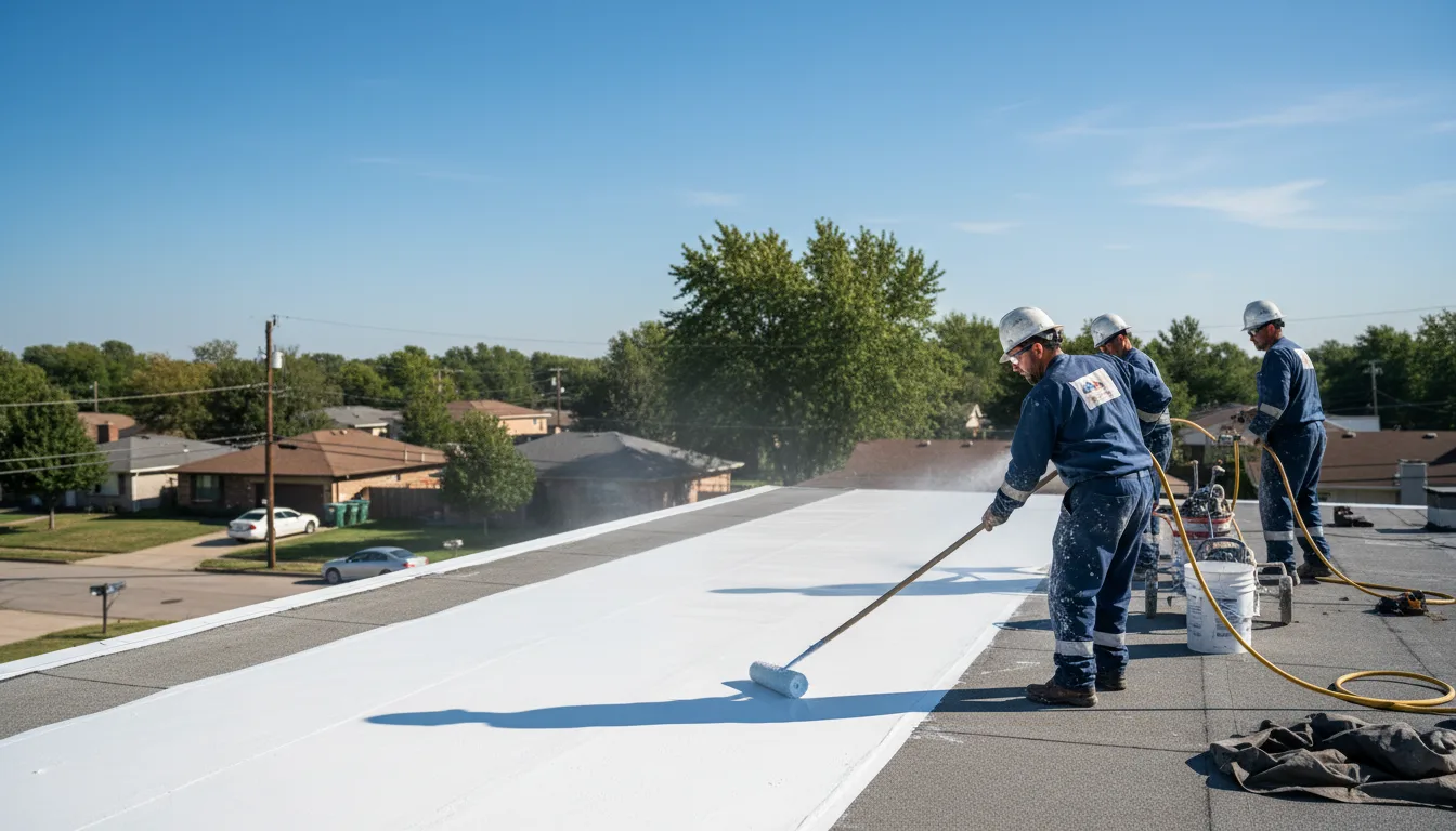 Commercial roof coating in German Valley, IL near me
